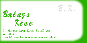 balazs kese business card